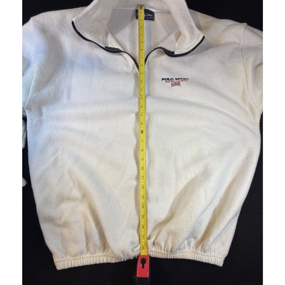 πβ¨ Vintage Polo Sport Quarter Zip Menβs XL White Pullover π€π - Picture 7 of 11